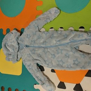 Fuzzy baby snowsuit